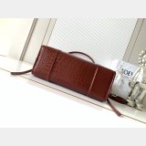 Large Loewe Amazona 180 bag in croco calfskin