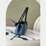 2026 CC Small Shopping Bag AS6288 SUEDE/denim