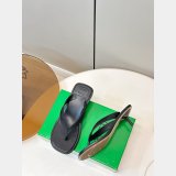 BOTTEGA VENETA Sampieri Thong logo-embossed leather-trimmed rubber sandals