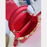 Louis Vuitton Red White Mother-of-pearl Crown Capucines High Quality M48865 Bag