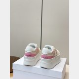 Celine BLOCK WEDGE SNEAKER IN CALFSKIN AND SUEDE CALFSKIN