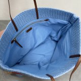 TOP MIU MIU Raffia-effect woven tote bag 5BG228