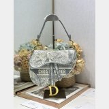 Replica Dior Oblique Jacquard Saddle Bag