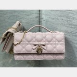 Christian Dior My 0502 Mini Soupir Pink Cannage Lambskin Bag