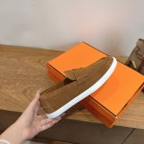 Hermes Job loafer women and Men suede shoes