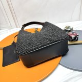 Saint Laurent ROSE HOBO Raffia Bag 30cm