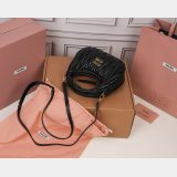 MIU MIU Wander matelasse nappa leather hobo mini-bag