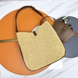 Saint Laurent ROSE HOBO Raffia Bag 30cm