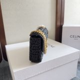 Celine Plein Soleil IN RAFFIA EFFECT TEXTILE SHOULDER BAG