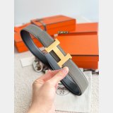 Hermes Constance reversible leather belt