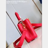 Louis Vuitton Red White Mother-of-pearl Crown Capucines High Quality M48865 Bag