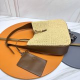 Saint Laurent ROSE HOBO Raffia Bag 30cm