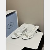 Prada 75mm Vernice Leather Mule Sandals