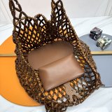 YSL ICARE medium in wood beads in Brown