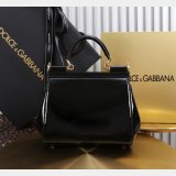 Dolce & Gabban patent leather Sicily handbag 20CM
