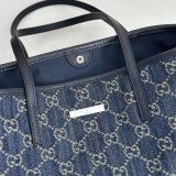 Gucci Tribeca 875236/874745 Tote Dark Blue GG Denim Bag