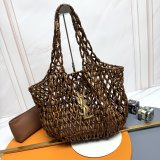 YSL ICARE medium in wood beads in Brown