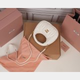 MIU MIU Wander matelasse nappa leather hobo mini-bag
