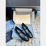 prada Crinkled leather Mary Jane ballet flats