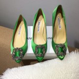 Best Manolo Blahnik HANGISI Satin Jewel Buckle Pumps