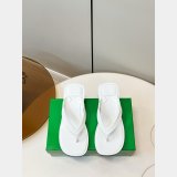 BOTTEGA VENETA Sampieri Thong logo-embossed leather-trimmed rubber sandals