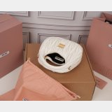 MIU MIU Wander matelasse nappa leather hobo mini-bag