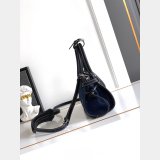 Prada Bonnie small denim and leather handbag 1BA486