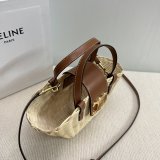 Celine TEEN COUFFIN in WICKER AND NATURAL CALFSKIN