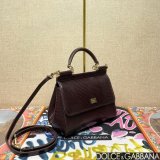 Dolce & Gabban Lizard-skin pattern Sicily handbag 20CM