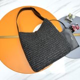 Saint Laurent ROSE HOBO Raffia Bag 30cm