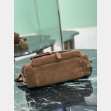 Prada Explore suede shoulder bag with flap
