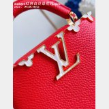 Louis Vuitton Red White Mother-of-pearl Crown Capucines High Quality M48865 Bag