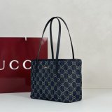 Gucci Tribeca 875236/874745 Tote Dark Blue GG Denim Bag